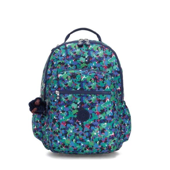 Kipling BP4361 Seoul Neon Frills Large Laptop Bag NWT - Picture 2 of 4